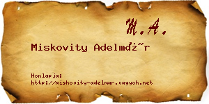 Miskovity Adelmár névjegykártya
